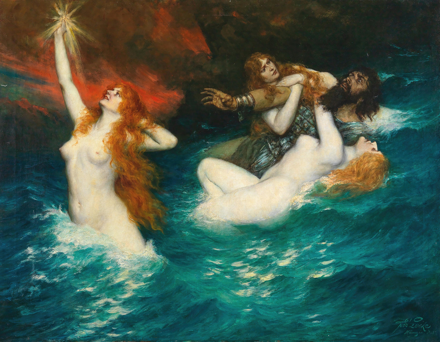 Ferdinand Leeke - The Rhinemaidens