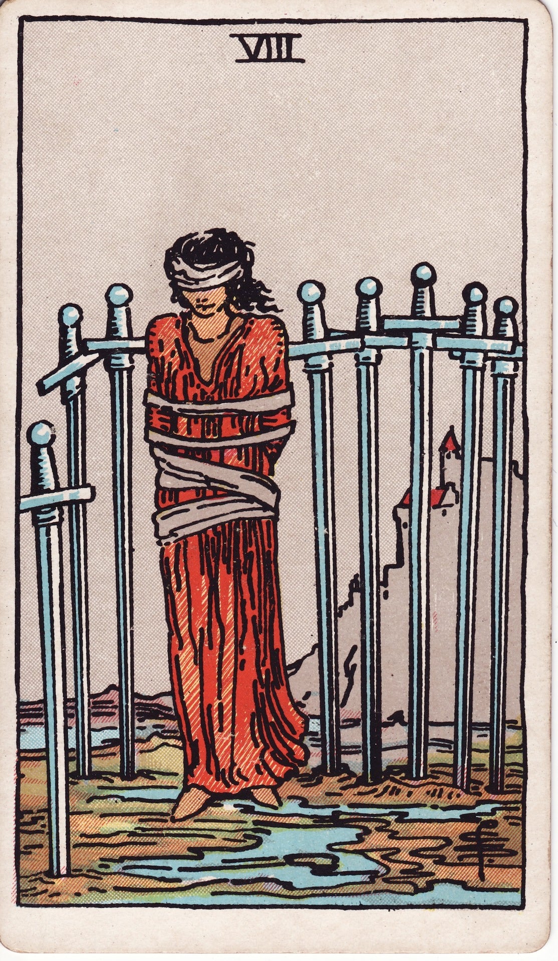 Rider Waite - Eight of Swords