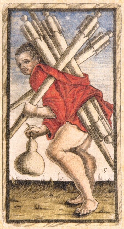 Sola Busca - Five of Batons