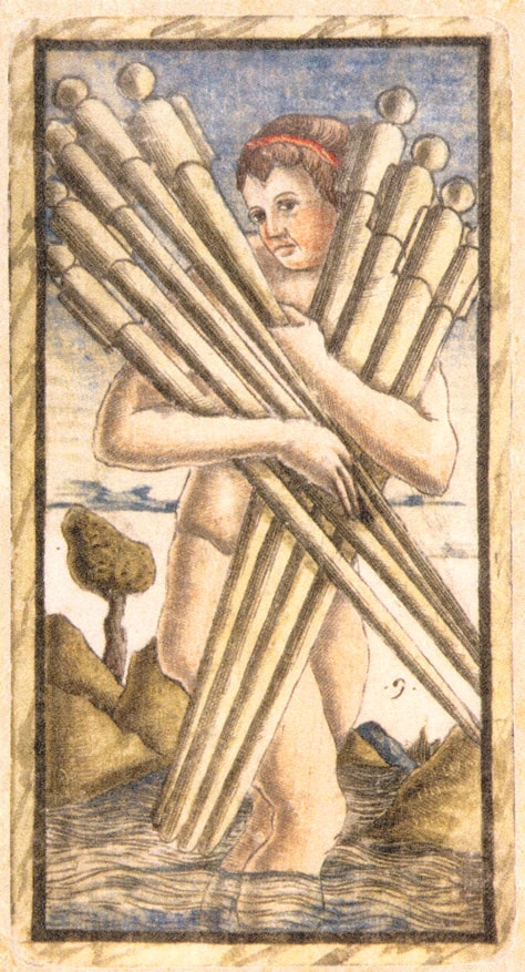 Sola Busca - Nine of Batons