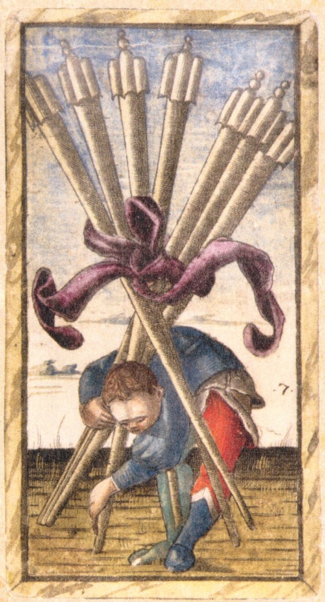 Sola Busca - Seven of Batons
