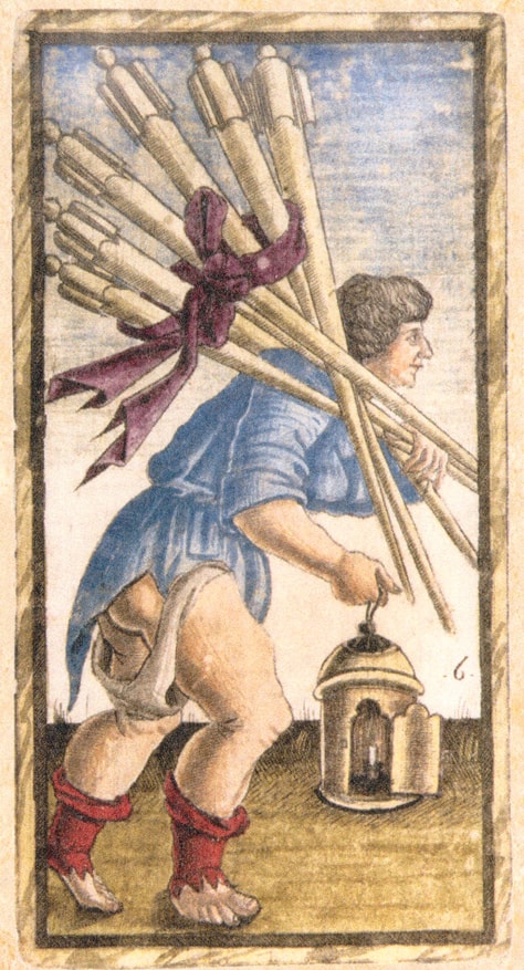 Sola Busca - Six of Batons