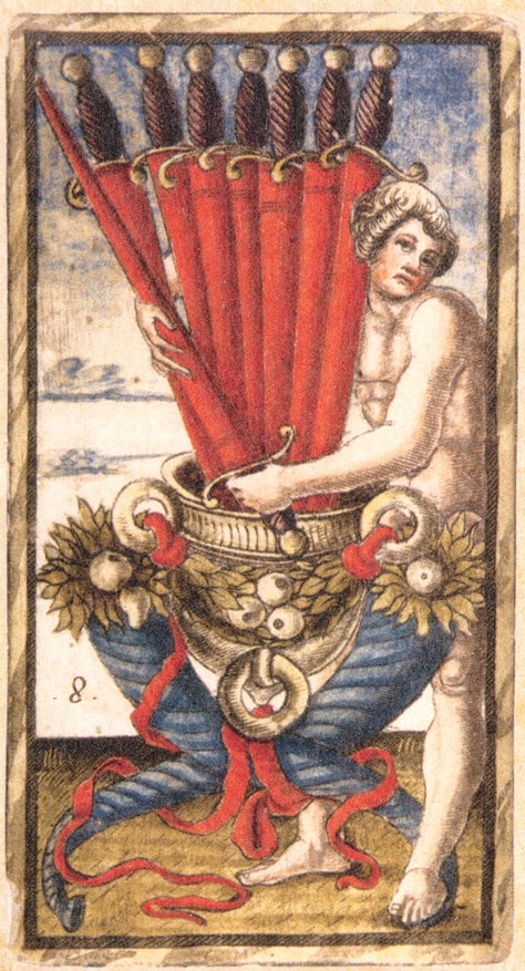 Sola Busca - Eight of Swords