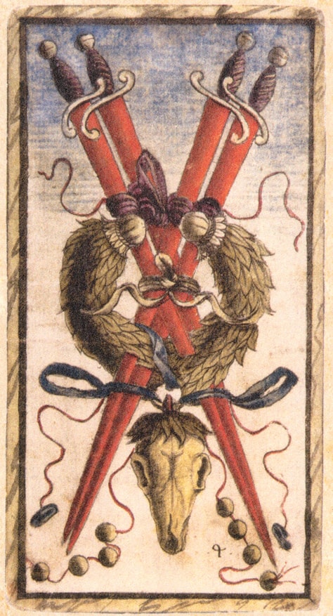Sola Busca - Four of Swords