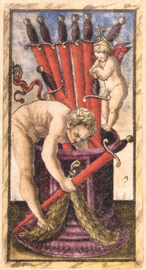 Sola Busca - Nine of Swords
