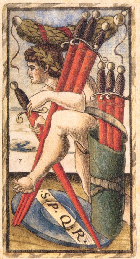Sola Busca - Seven of Swords