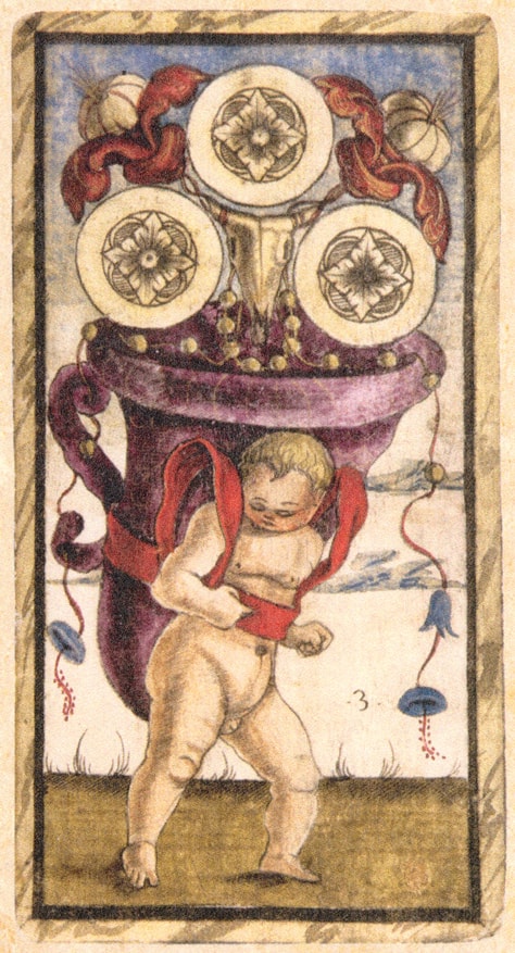 Sola Busca - Three of Coins