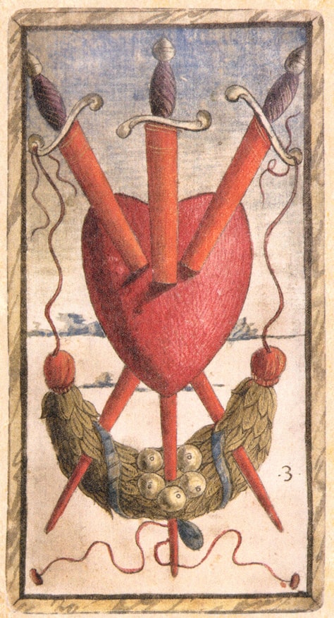 Sola Busca - Three of Swords