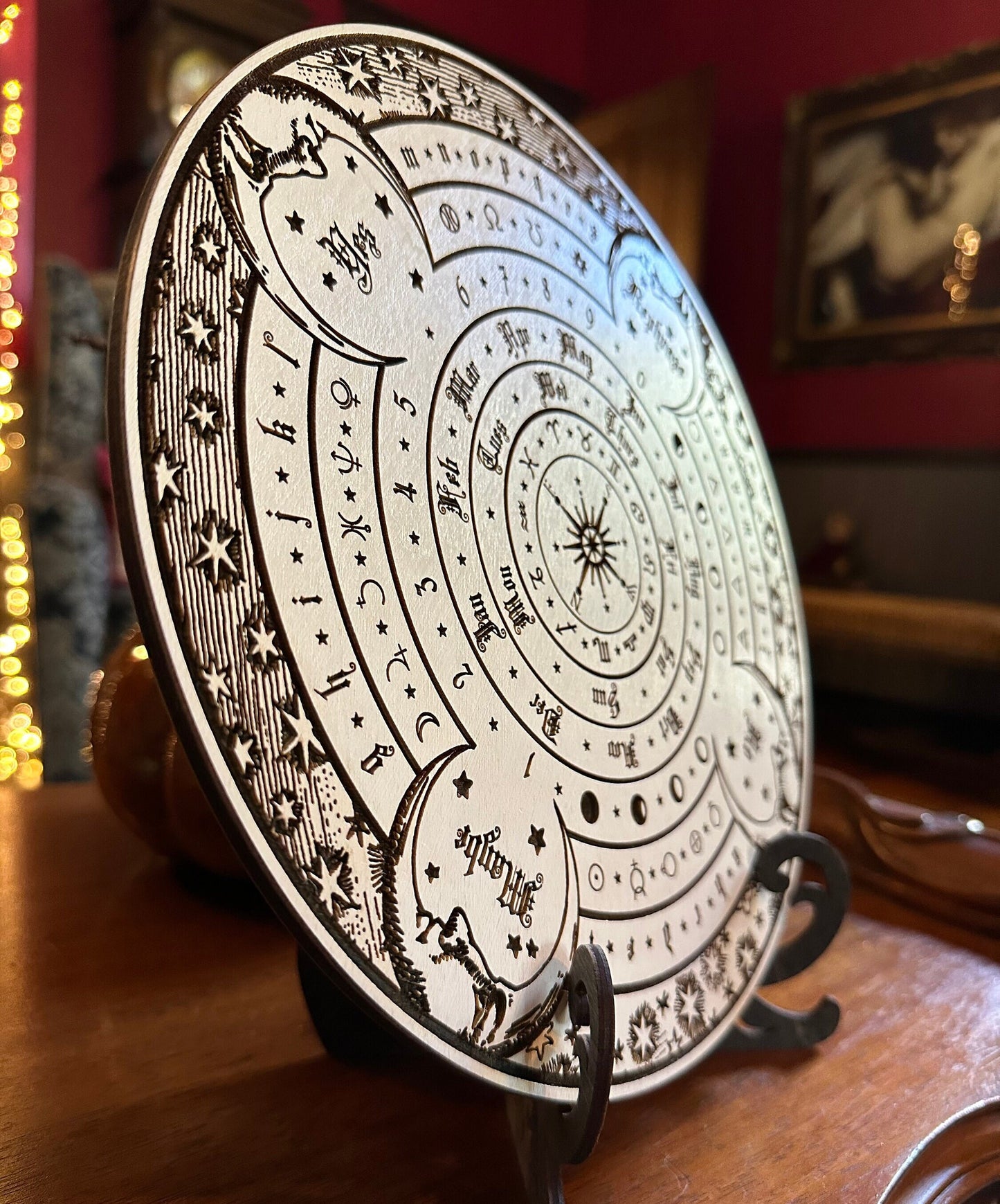 Divination board, ornately engraved and hand finished (Aged White).