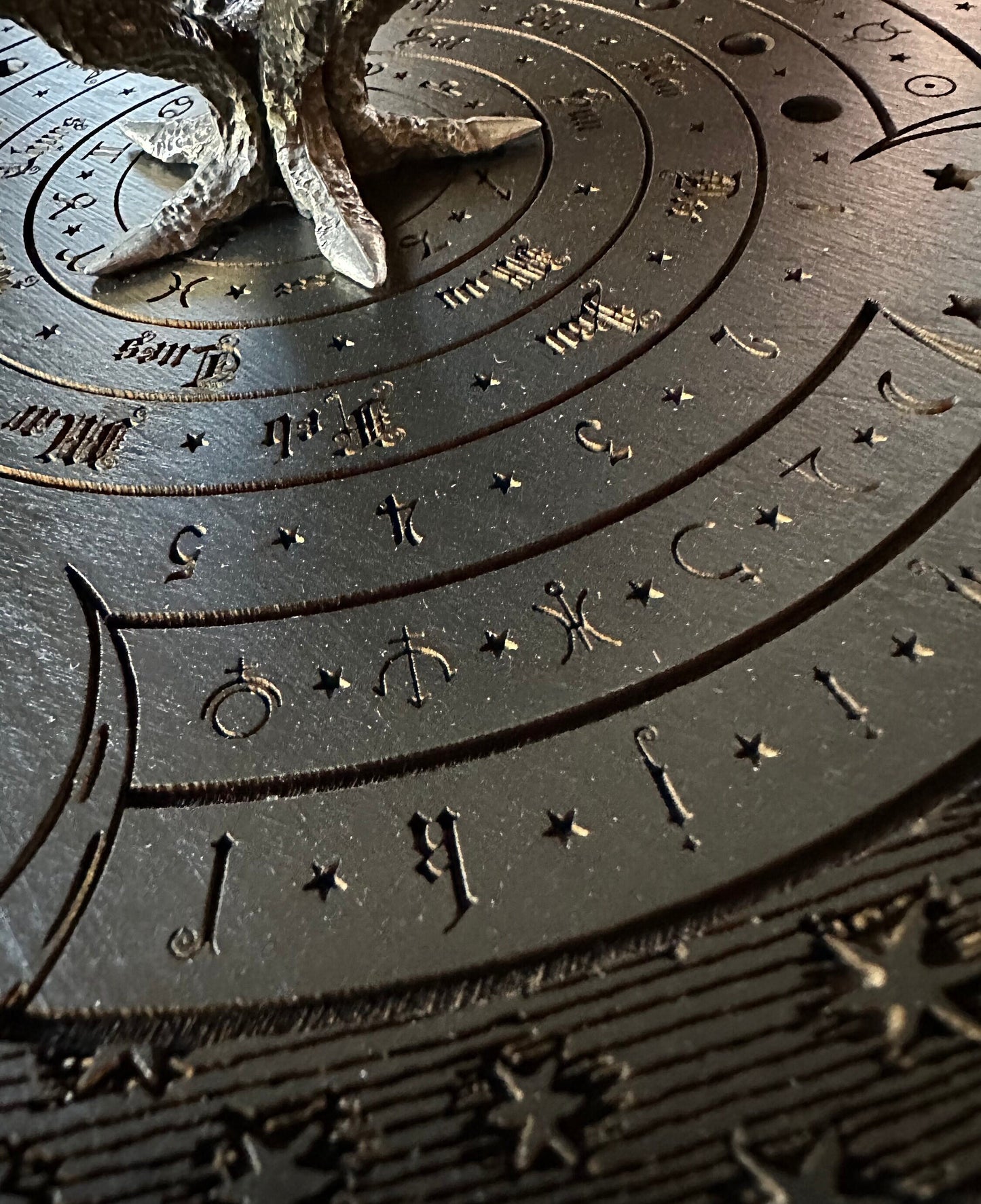 Divination board, ornately engraved and hand finished (Black).