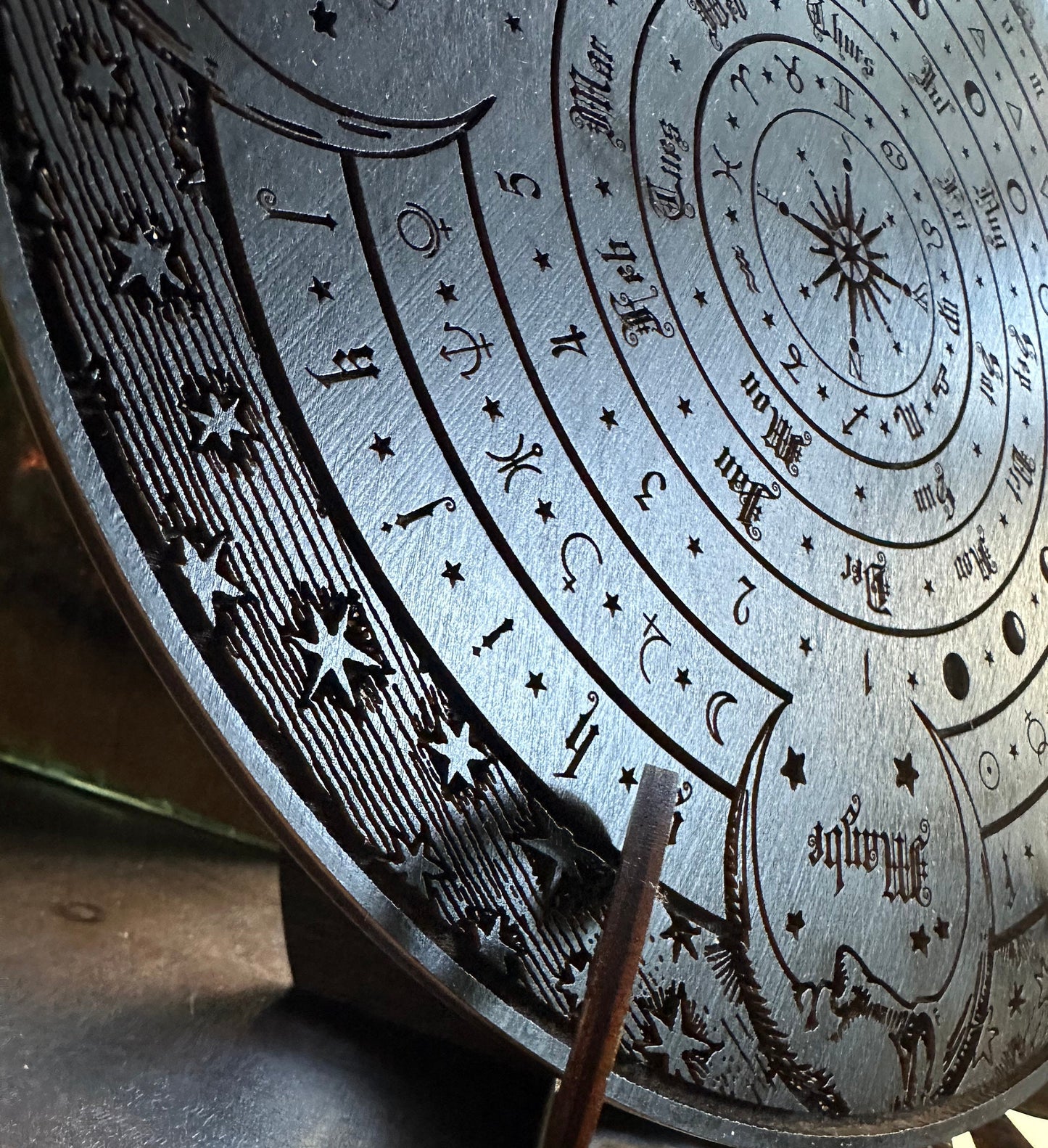 Divination board, ornately engraved and hand finished (Black).