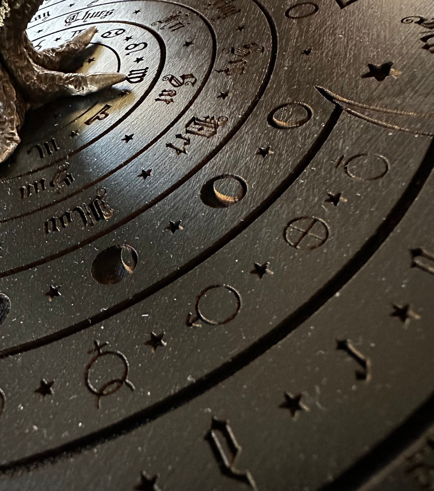 Divination board, ornately engraved and hand finished (Black).